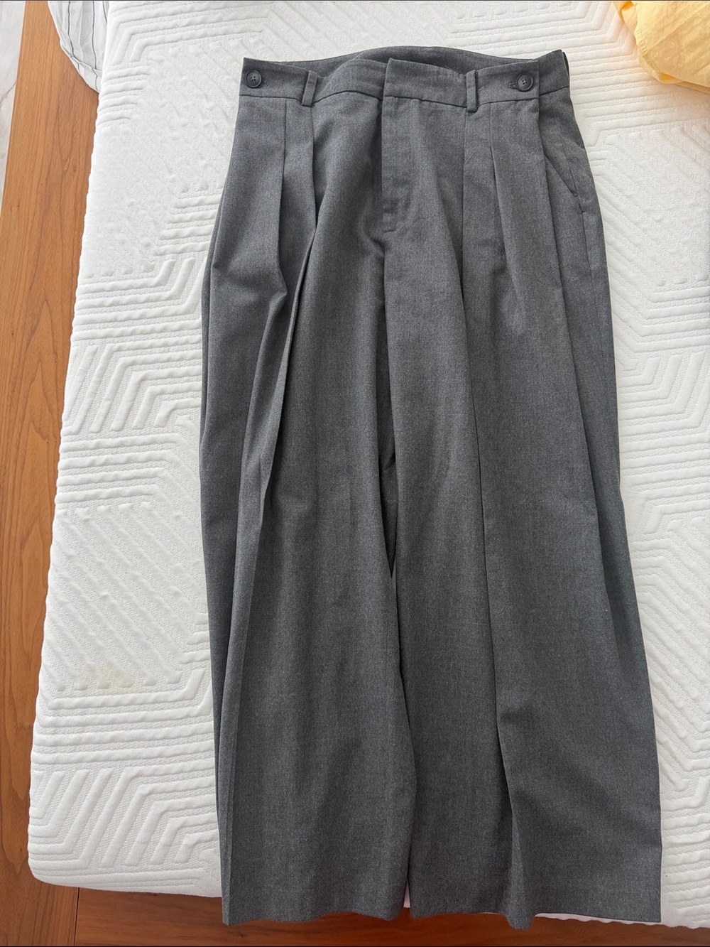 Free People Wide Leg Pants in Charcoal Gray